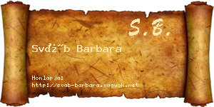 Sváb Barbara névjegykártya