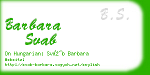 barbara svab business card